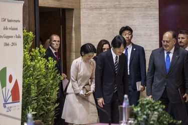 La princesse Kiko et le prince Akishino du Japon à Rome, le 12 mai 2016
