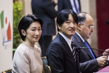 La princesse Kiko et le prince Akishino du Japon à Rome, le 12 mai 2016
