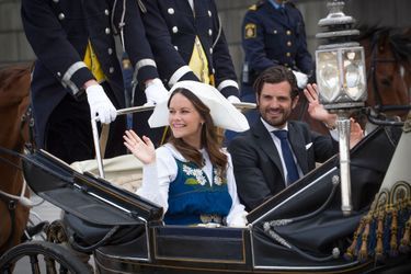 La princesse Sofia et le prince Carl Philip de Suède à Stockholm, le 6 juin 2016