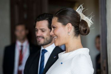 La princesse Victoria et le prince Carl Philip de Suède à Stockholm, le 11 mai 2016