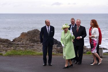 La reine Elizabeth II et le prince Philip sur le site de Giant&#039;s Causeway, le 28 juin 2016
