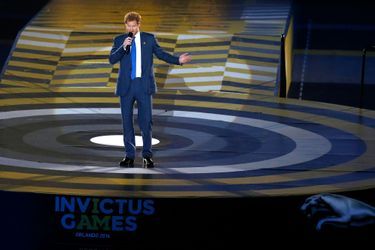 Le prince Harry lors de la cérémonie d&#039;ouverture des Invictus Games à Orlando, le 8 mai 2016