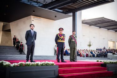 Le roi Abdallah II de Jordanie et le prince héritier Hussein à Amman, le 2 juin 2016