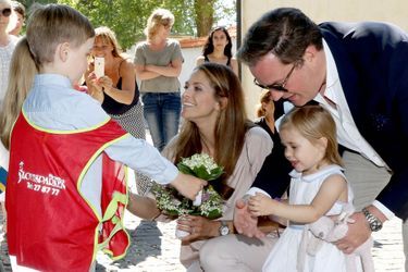 Les princesses Madeleine et Leonore de Suède et Christopher O&#039;Neill à Visby sur l&#039;île de Gotland, le 3 juin 2016