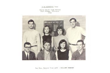 A son lycée de Park Ridge, en 1965