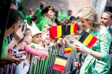 La reine Mathilde de Belgique à Sint-Amands, le 6 juin 2016