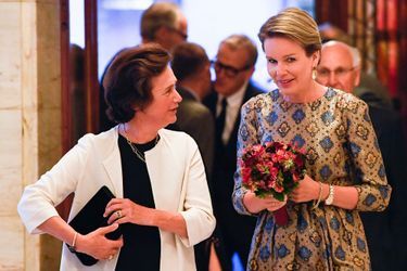 La reine Mathilde de Belgique au Bozar à Bruxelles, le 5 juin 2016
