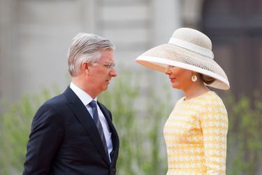 La reine Mathilde et le roi Philippe de Belgique à Bruxelles, le 18 mai 2016