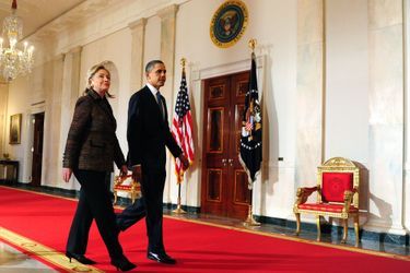Le président Obama et sa secrétaire d'Etat, le 23 février 2011 à la Maison Blanche.