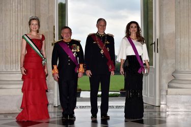 Les rois et reines de Belgique et de Jordanie à Bruxelles, le 18 mai 2016