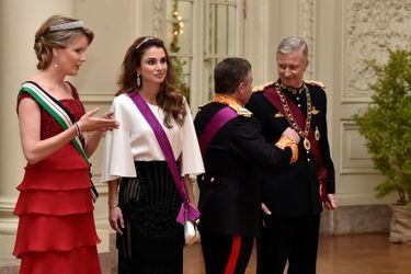 Les rois et reines de Belgique et de Jordanie à Bruxelles, le 18 mai 2016