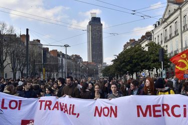 Manifestation à Nantes contre la loi Travail