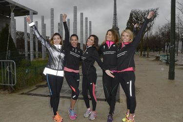 Rachel Legrain-Trapani, Marine Lorphelin, Iris Mittenaere, Sophie Thalmann et Sylvie Tellier à Paris le 30 mars 2016