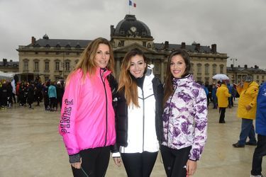 Sophie Thalmann, Rachel Legrain-Trapani et Iris Mittenaere à Paris le 30 mars 2016