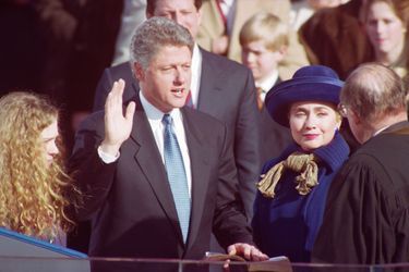 Pendant la prestation de serment de Bill Clinton, le 20 janvier 1993, au Capitole. 