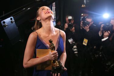 Brie Larson heureuse de sa récompense pour son rôle dans le film "Room"