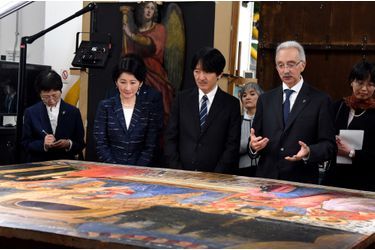 La princesse Kiko et le prince Akishino du Japon à Florence, le 12 mai 2016