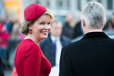 La reine Mathilde et le roi Philippe de Belgique à Eupen, le 10 mars 2016