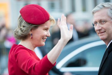 La reine Mathilde et le roi Philippe de Belgique à Eupen, le 10 mars 2016