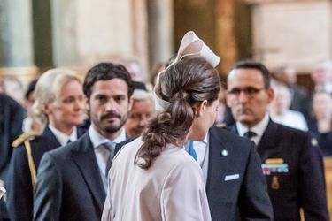 Le prince Carl Philip et la princesse Victoria de Suède à Stockholm, le 22 avril 2016