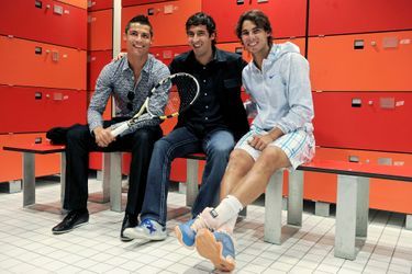 Avec Raul Gonzalez et Rafael Nadal, en mai 2010