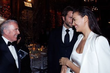 François Pinault, Irina Shayk et Bradley Cooper à Paris le 9 mars 2016