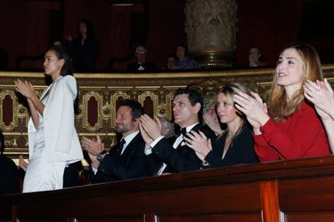Irina Shayk, Bradley Cooper, Marc Lavoine, Sarah Lavoine et Julie Gayet à Paris le 9 mars 2016