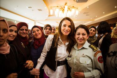 La reine Rania de Jordanie à Amman, le 8 mars 2016