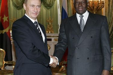 José Eduardo dos Santos avec Vladimir Poutine en 2006