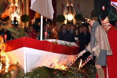 La princesse Charlène de Monaco lors de la Sainte-Dévote à Monaco, le 26 janvier 2016