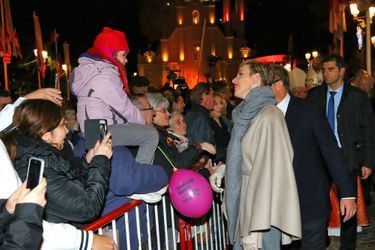 La princesse Charlène de Monaco lors de la Sainte-Dévote à Monaco, le 26 janvier 2016