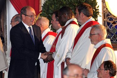 Le prince Albert II de Monaco lors de la Sainte-Dévote à Monaco, le 26 janvier 2016