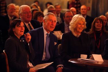 Le prince Charles et la duchesse de Cornouailles Camilla au Wilton&#039;s Music Hall à Londres, le 28 janvier 2016