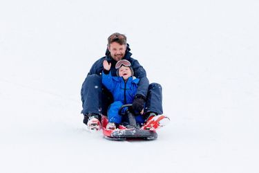 Le prince Vincent au ski en février 2014