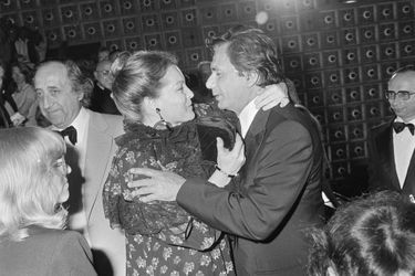 Michel Galabru et Romy Schneider au Festival de Cannes, en 1977