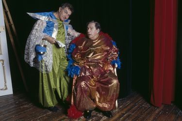 Michel Galabru et son frère Marc jouent dans "Le Bourgeois Gentilhomme", en 1993