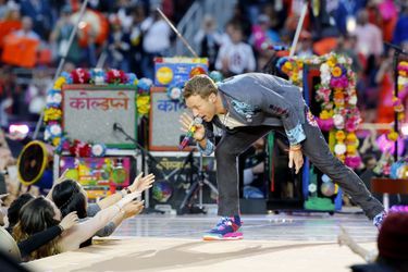 Coldplay sur scène lors de la finale du Super Bowl à Santa Clara, le 7 février 2016