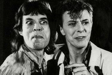 David Bowie avec Mick Jagger, 1980
