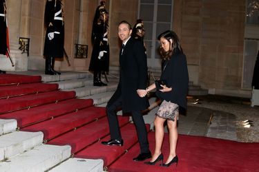 David Guetta et Jessica Ledon à Paris le 1er février 2016