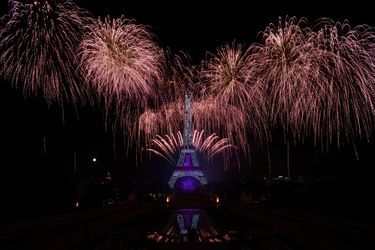 Feu d'artifice sur la Tour Eiffel, le 14 Juillet 2014