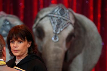 La princesse Stéphanie de Monaco lance le 40e Festival du cirque de Monaco, le 12 janvier 2016