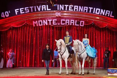 La princesse Stéphanie de Monaco lance le 40e Festival du cirque de Monaco, le 12 janvier 2016