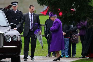 La reine Elizabeth II à Sandringham, le 3 janvier 2016