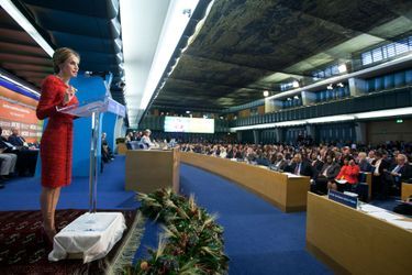 La reine Letizia d’Espagne participe à la deuxième Conférence internationale sur la nutrition à Rome, le 20 novembre 2014