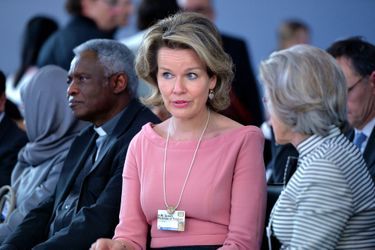 La reine Mathilde de Belgique au Forum économique mondial de Davos, le 20 janvier 2016