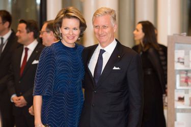 La reine Mathilde et le roi Philippe de Belgique aux 95 ans du grand-duc Jean de Luxembourg, le 9 janvier 2016