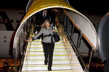 La reine Maxima des Pays-Bas à son arrivée à l&#039;aéroport d’Islamabad, le 9 février 2016