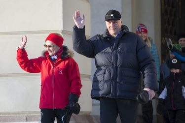 La reine Sonja et le roi Harald V de Norvège à Oslo, le 17 janvier 2016