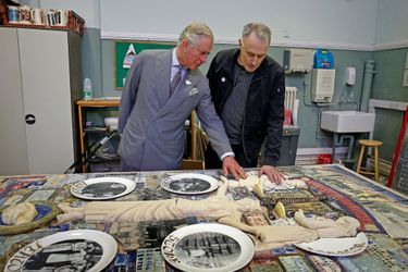 Le prince Charles à l'Ecole d'art de Burslem à Stoke-on-Trent, le 26 janvier 2016