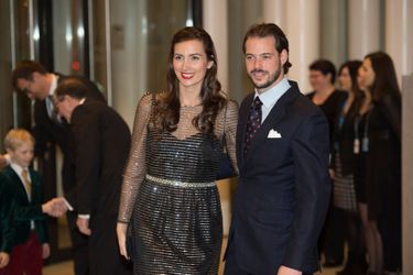 Le prince Félix de Luxembourg avec sa femme la princesse Claire aux 95 ans de son grand-père le grand-duc Jean, le 9 janvier 2016